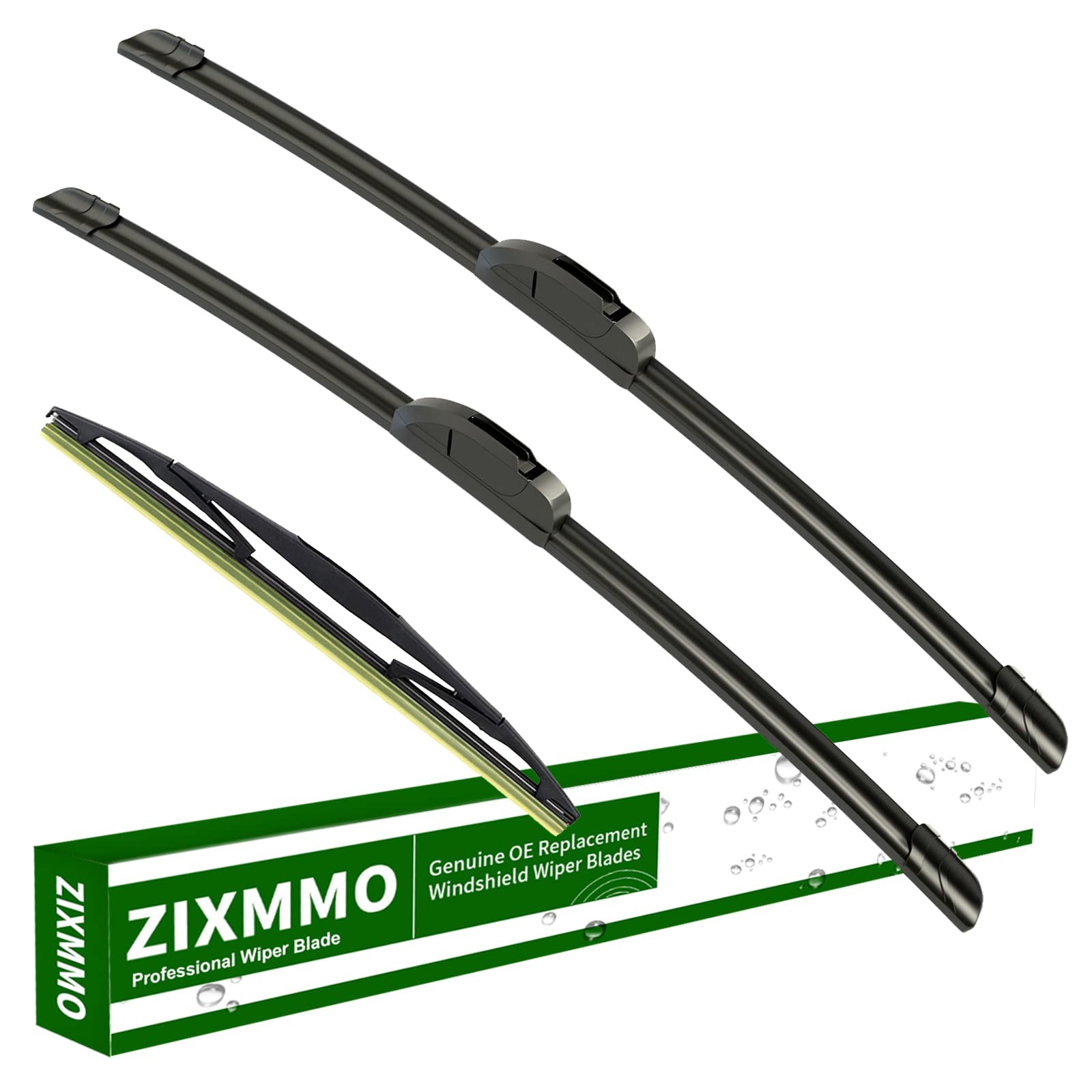 26"+18" windshield wiper blades with 12" Rear Wiper Blades Replacement for 17...