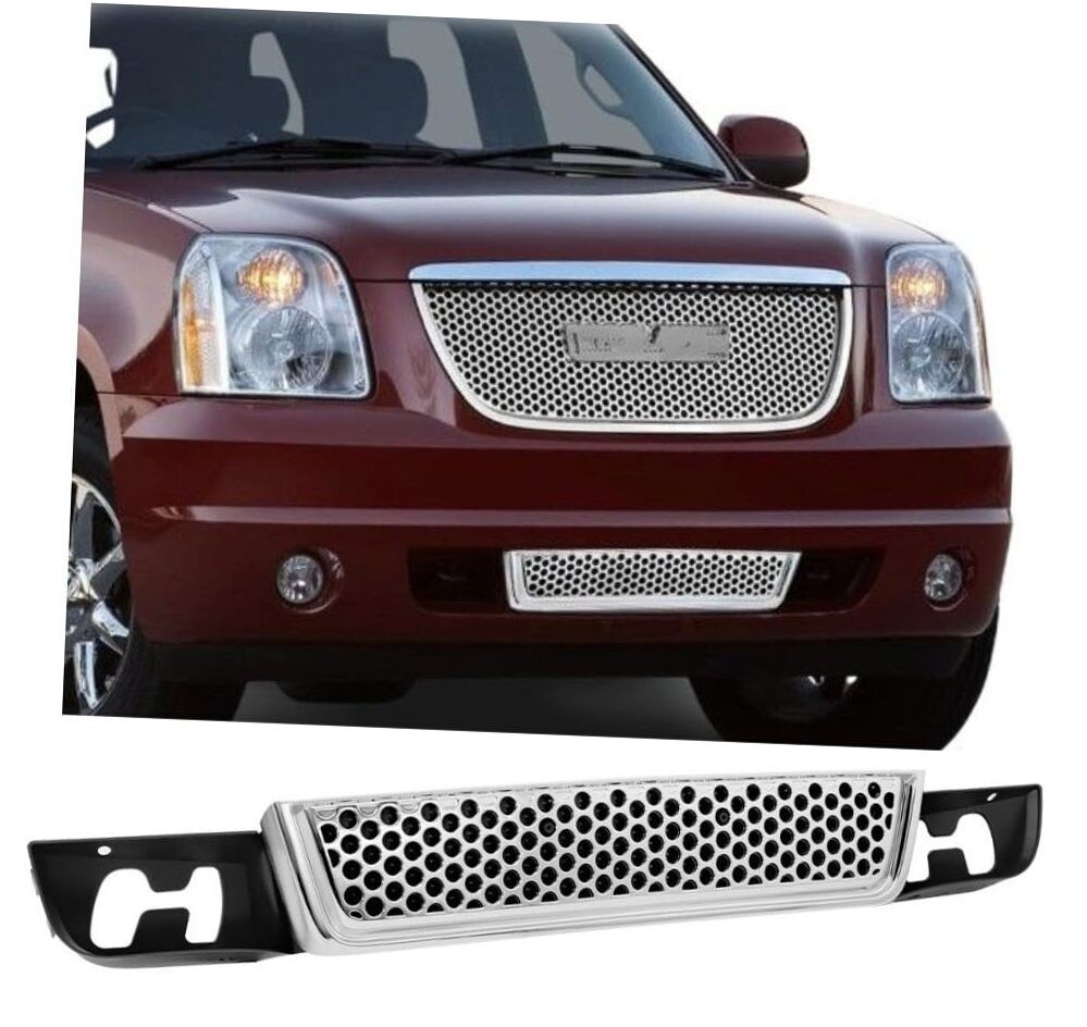 Front Lower Grille Compatible With 2007-2014 GMC Yukon/XL/Denali Chrome