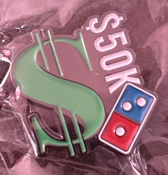 Domino's Pizza Enamel Hat Pin 50k Sales 