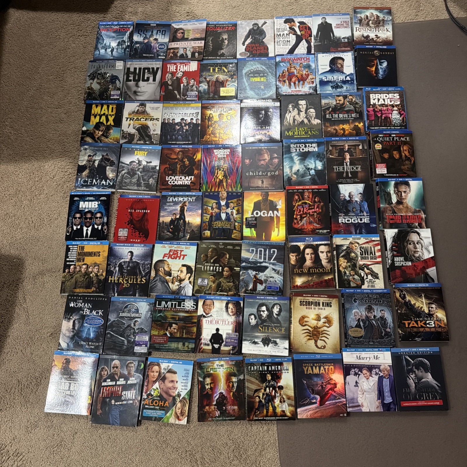 Lot of 50- Blu-ray Slipcovers ONLY - No Cases NO Movie Discs