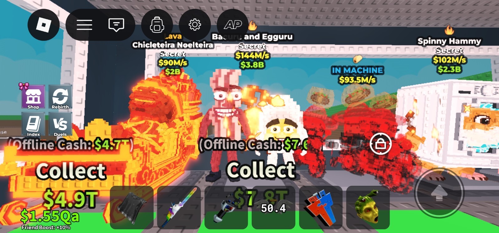 Roblox Secret Lava Chicleteira Noelteira Bacuru Spinny Hammy Game Asset