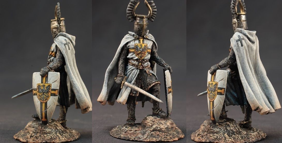 Tin toy soldiers  ELITE painte 54mm. Knight of the Order of Hospitallers, 12th c