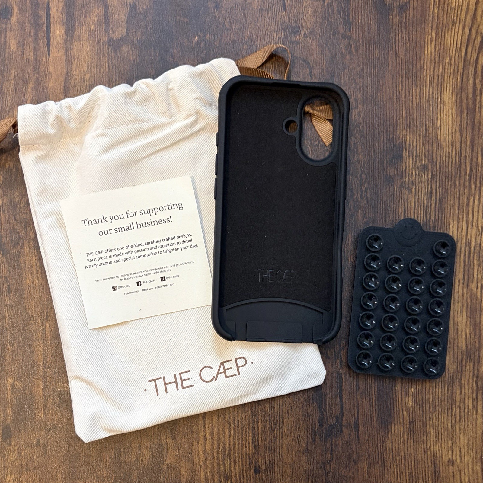 The Caep iPhone 16 Phone Case MagSafe Black For Crossbody System With Grip