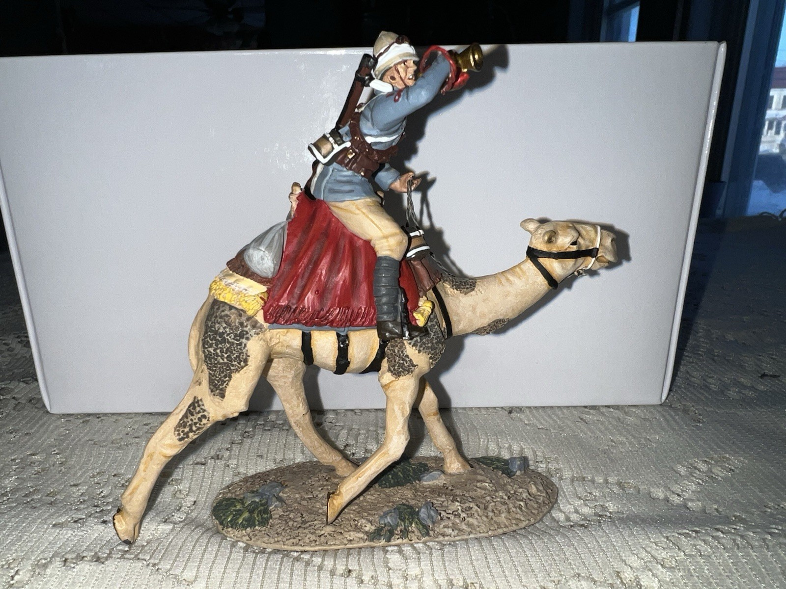 W. Britain War Along The Nile # 27042 - British Camel Corps Bugler Charging No.1