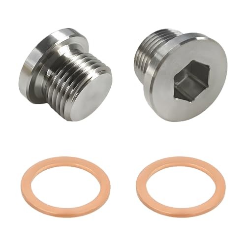 2 PCS M18×1.5 Thread Inner Hex Head Plug, Universal Stainless Steel Sensor 