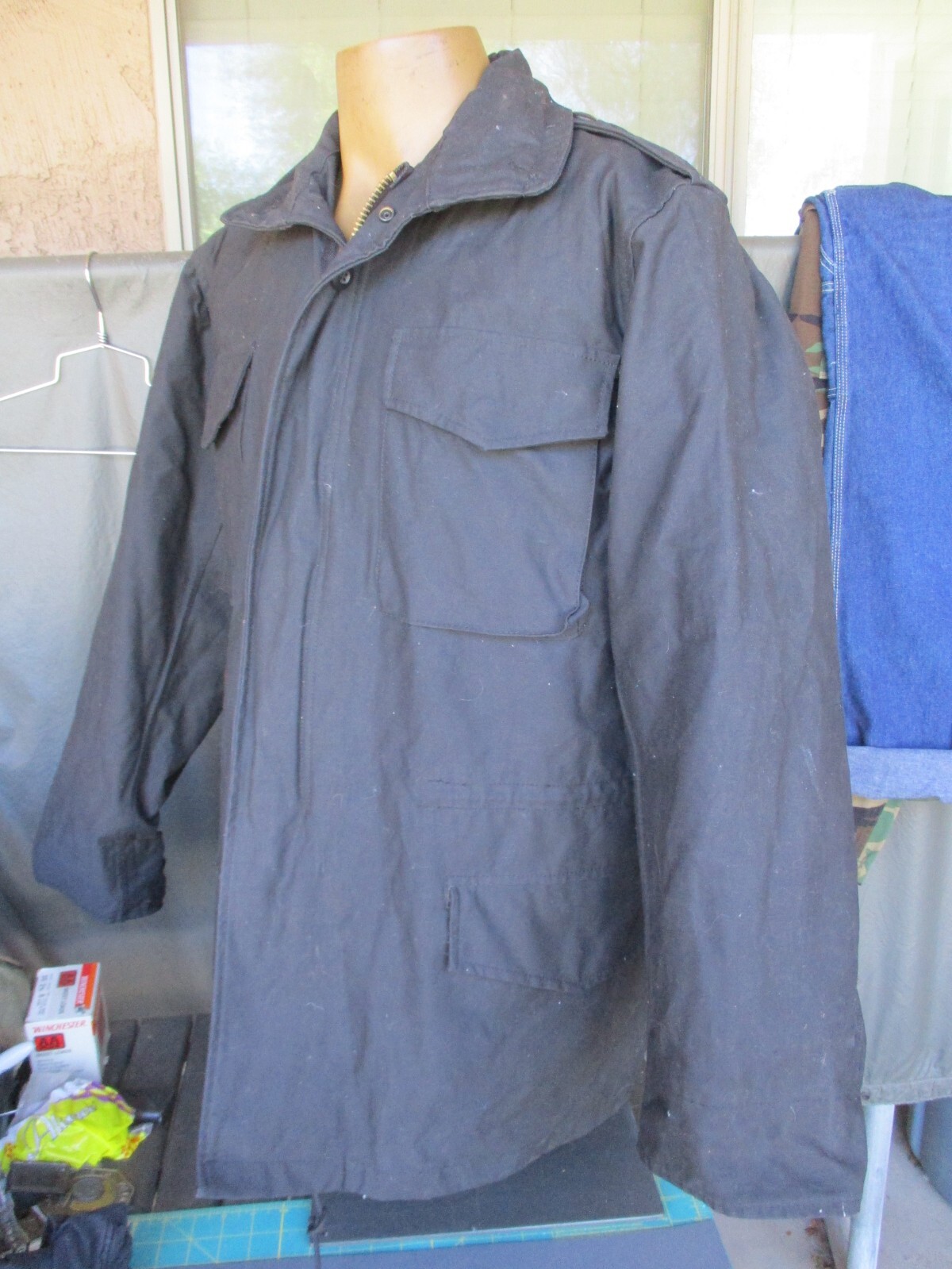 Vtg BLACK M-65 Tactical Coat, Field Jacket & Liner from Tru-Spec, MEDIUM
