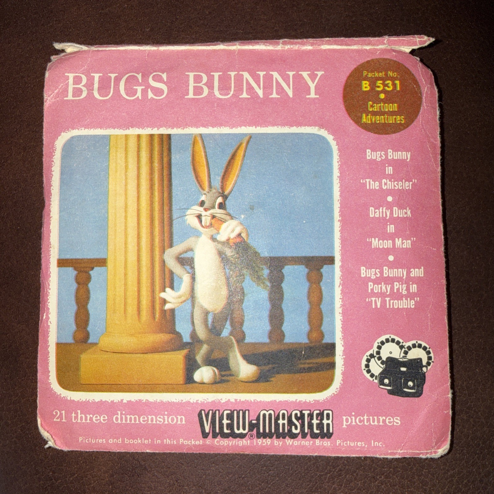 Bugs Bunny View-Master 3 Reels, B 531. Bugs, Daffy Duck, Porky Pig