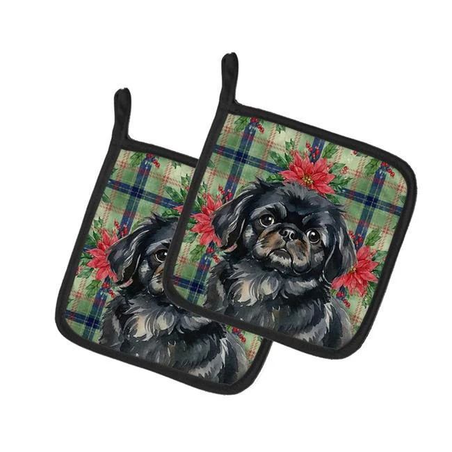 Carolines Treasures WDK8748PTHD Unisex Adult Black Pekingese Christmas Poinse...