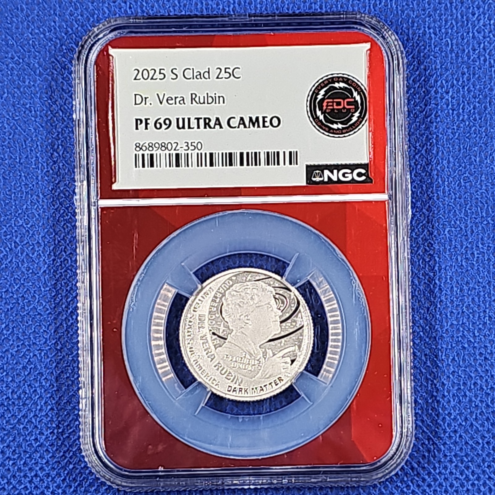 2025 S Clad Quarter 25C Dr. Vera Rubin NGC PF69 Ultra Cameo EDC Red Core