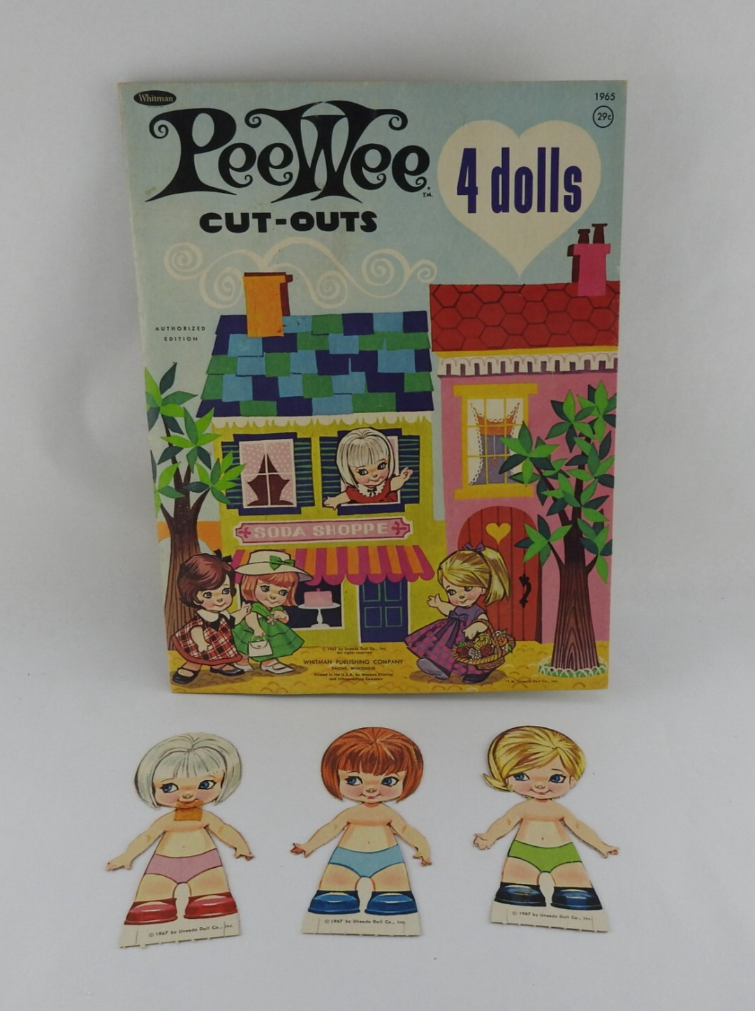 Vintage PeeWee Paperdolls Cutouts Whitman Publishing Used 1967 Book Folder