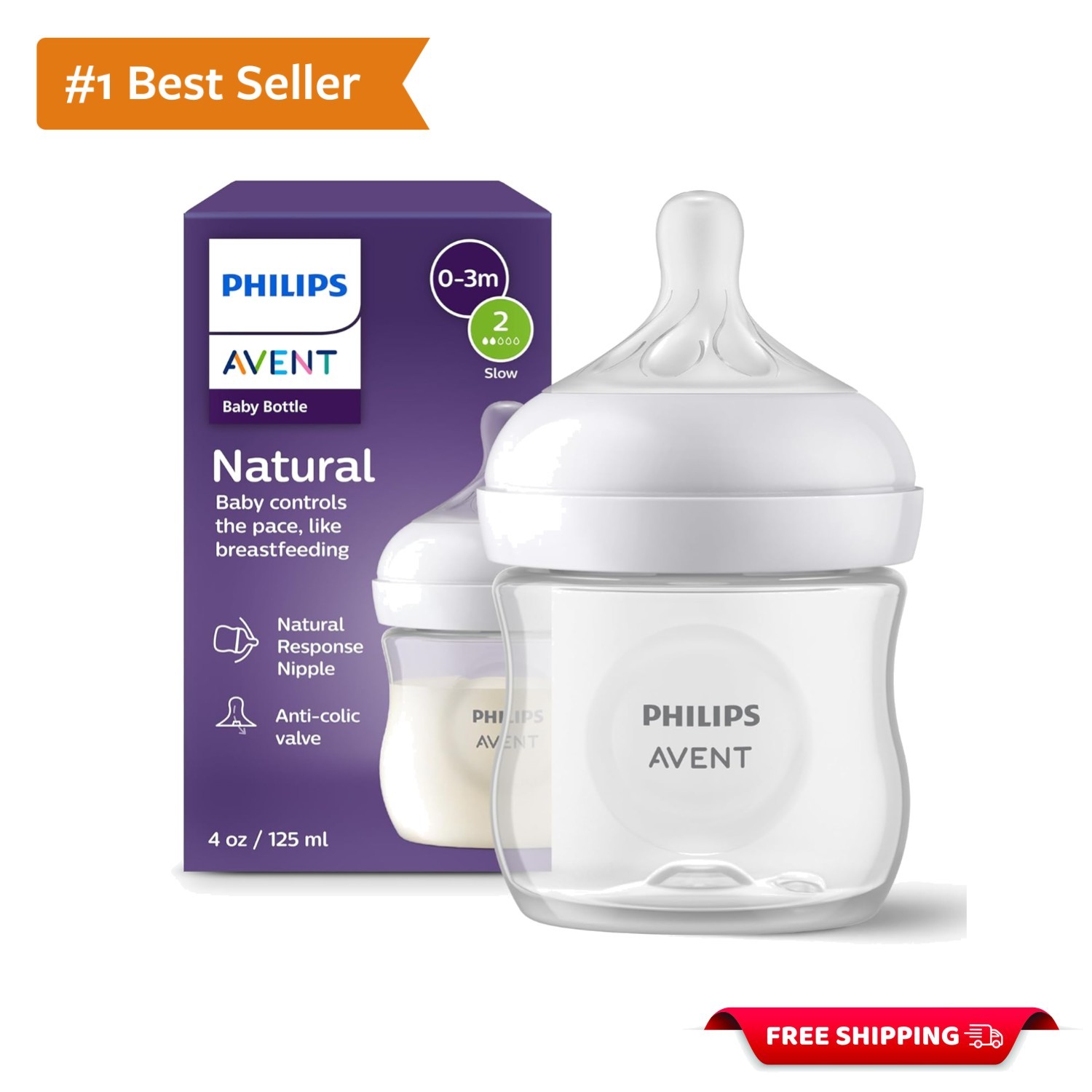 Breast-Shaped Natural Baby Bottle 4oz for Effortless Feeding Experience