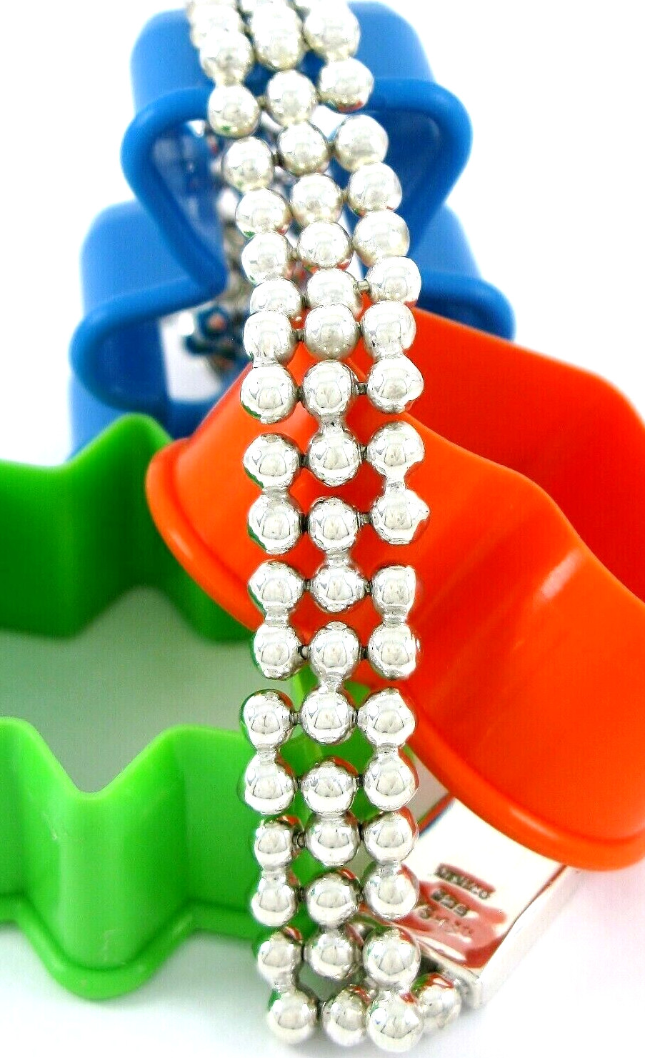 Taxco Sterling Silver 925 Bead Link 7.25" Bracelet 42.4G