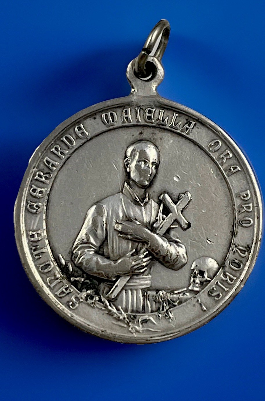 Vintage Catholic St Gerard, OL Perpetual Help Silver Tone Religious Medal