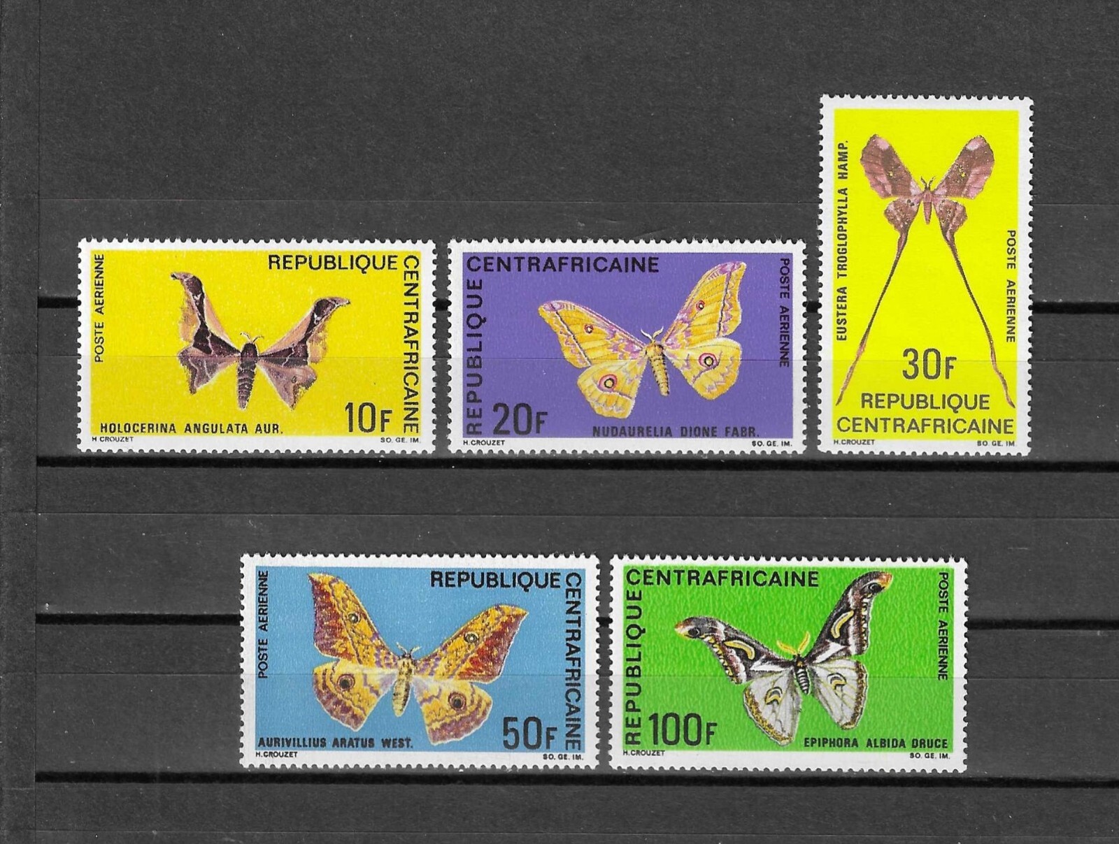 CENTRAL AFRICAN REPUBLIC 1969 SG 184/188 MNH