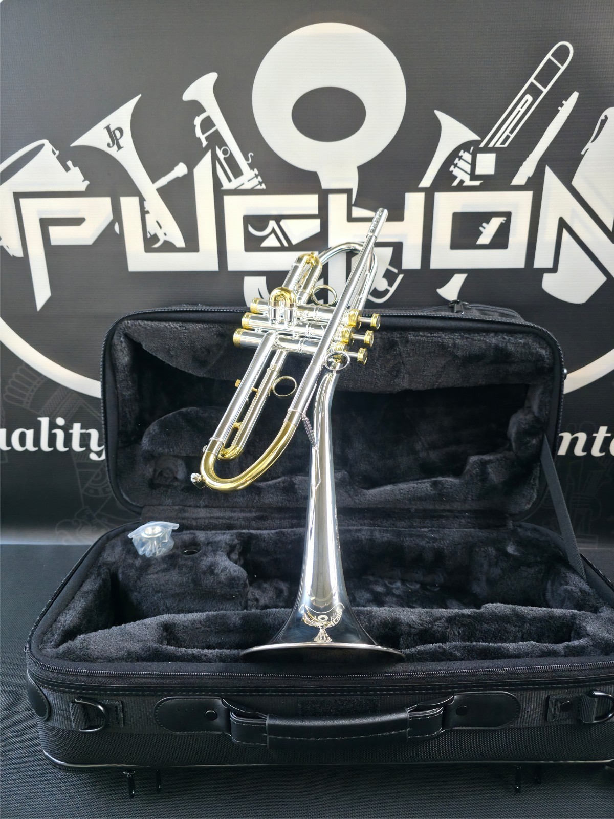 Solario Balam Gold & Silver Bb Trumpet - Diagonal Bent 5.25" Big Bell