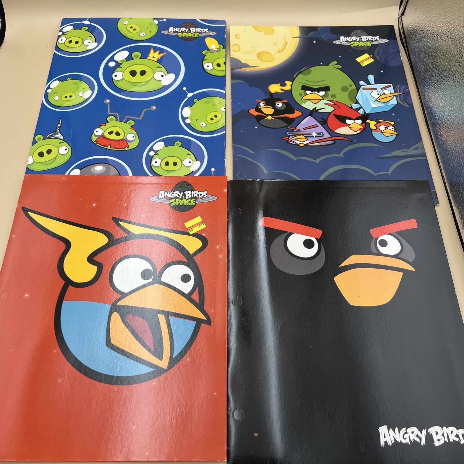 Mead Angry Birds Space 12 x 9 3/8" 3 Ring Pocket Folder, Lot of 4, NEW 2012