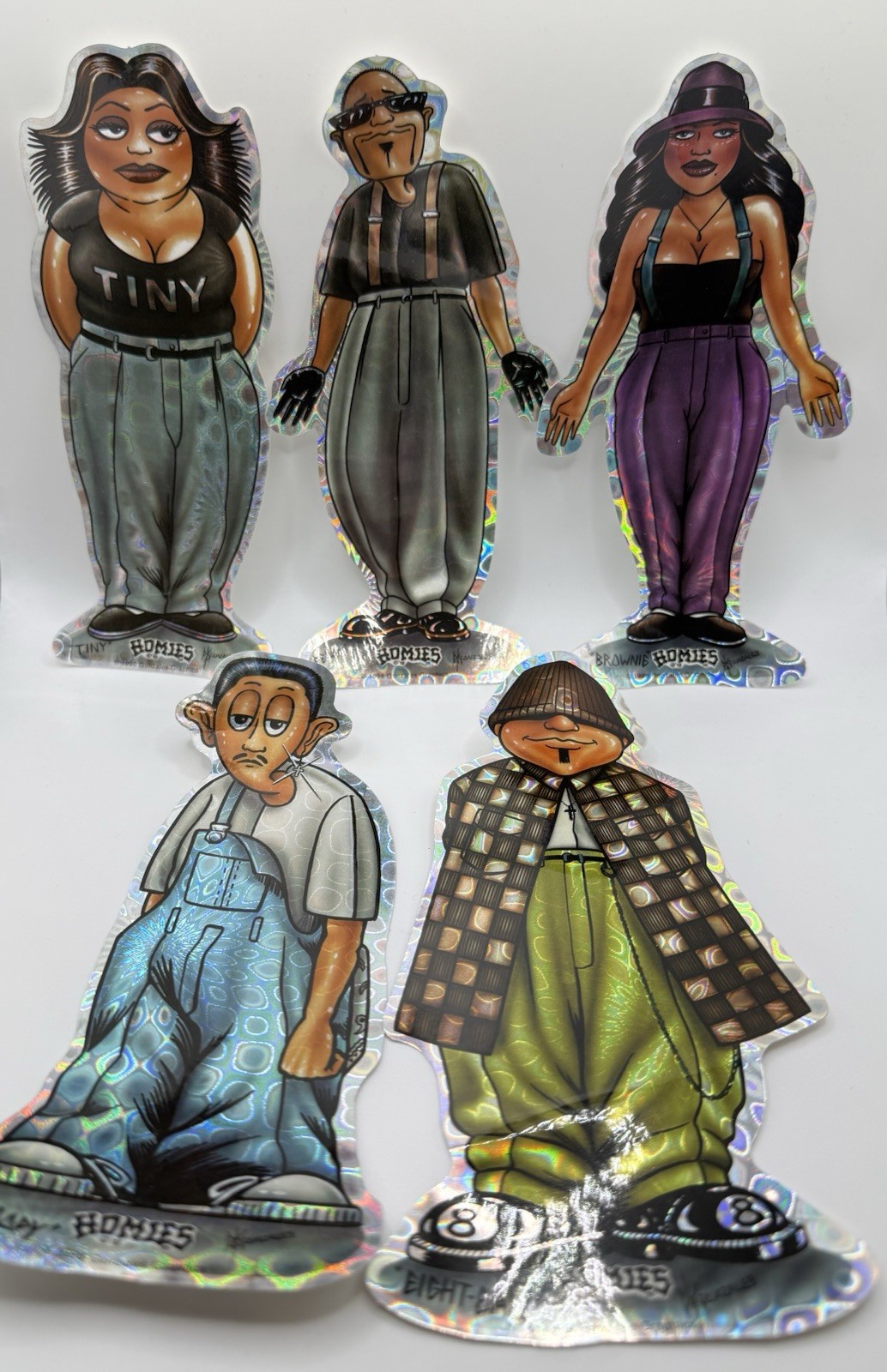 Homies Big Stickers Gonzales Graphics Vintage Prism 1998 Lot Of 5