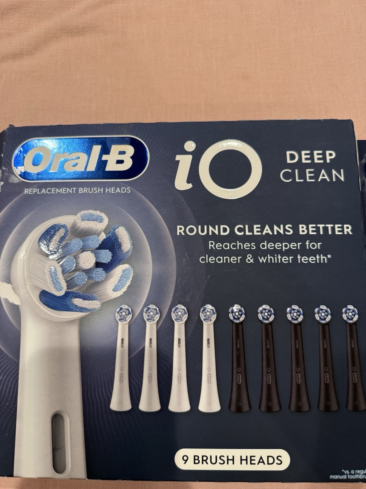 Oral-B iO Deep Clean Replacement Brush Heads 9-Pack Round Head Compatible