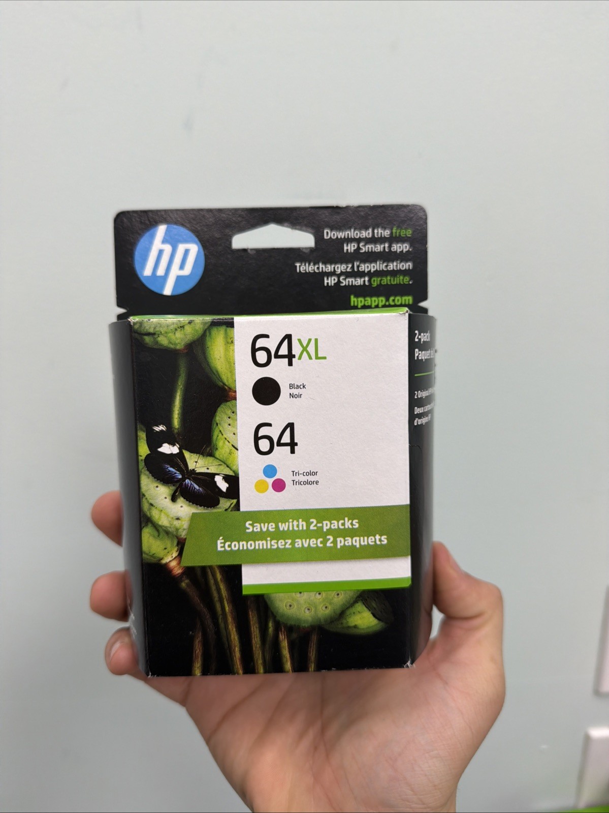HP 64XL Black & 64 Tri-Color Ink Cartridge Combo Pack NEW Sealed Exp 04/2027