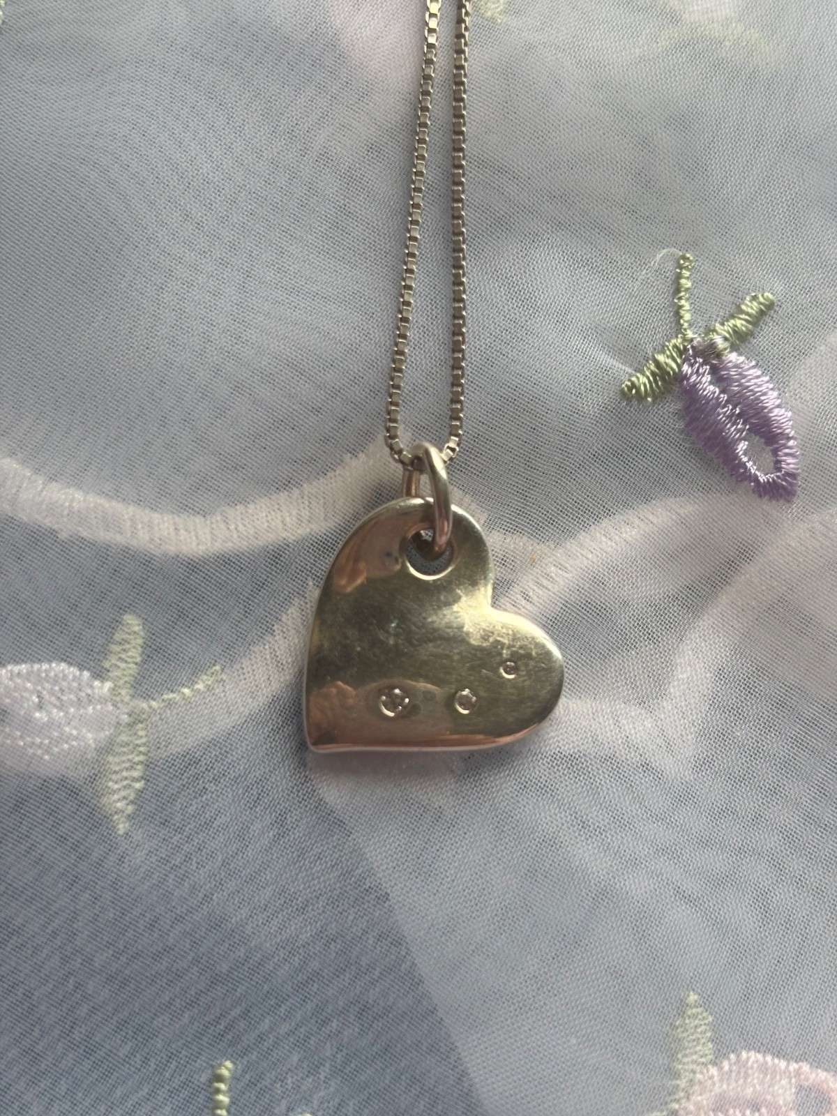 ELLE STERLING SILVER DIAMOND NECKLACE AND EARRINGS SET