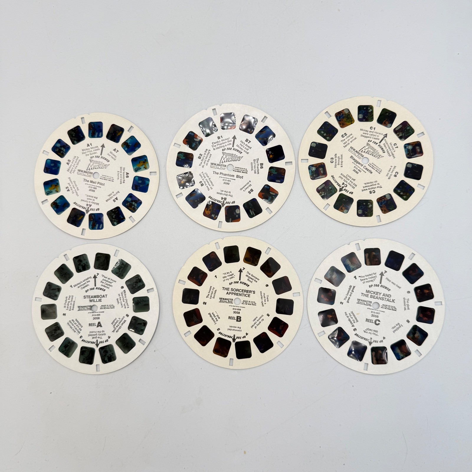 Vintage Disney Mickey Mouse View-Master Reels Set of 6 Perils of Mickey & Others