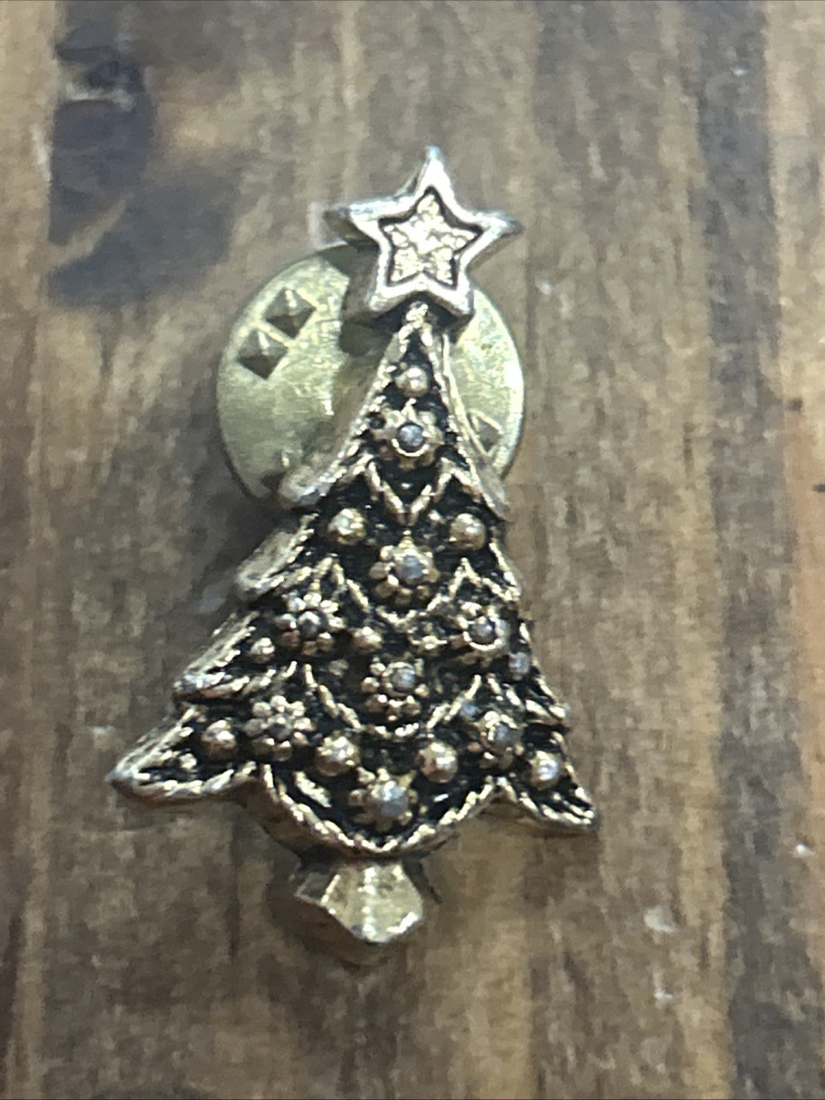 Gold Tone Christmas Tree Pin