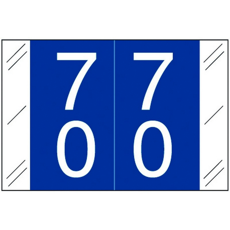 Barkley FDSTM Compatible Double Digit "70" Numeric Labels, 1-1/2" x 1", 60#