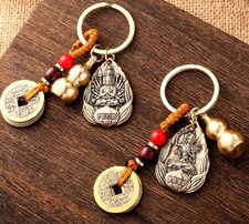 Collection Brass Eight Guardians Twelve Zodiac Pendant Car Key Chain Keep Safe