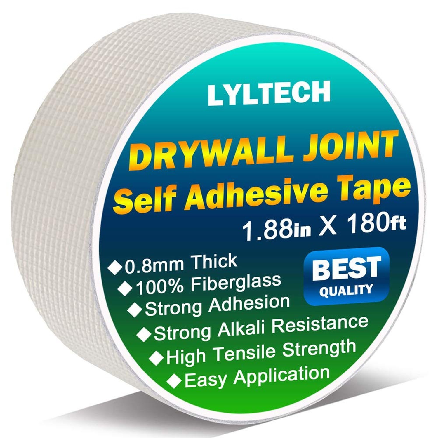 Drywall Joint Tape-13 MESH,100% Fiberglass 1.88-Inch X 180Feet,Heavy-Duty Sel...