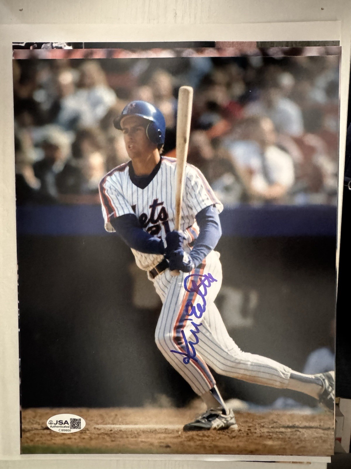 Kevin Elster Signed 8x10 JSA CJ89800 NY Mets 