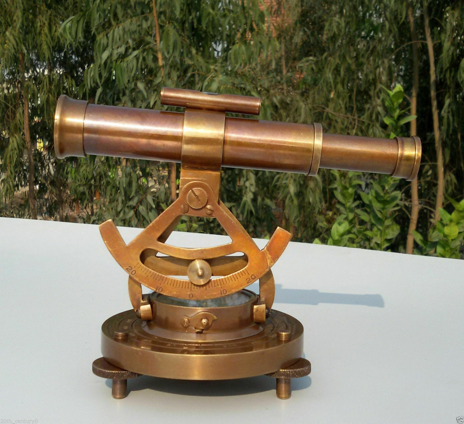 5'' Antique Vintage Theodolite Brass Alidade Telescope Compass Instrument Gift