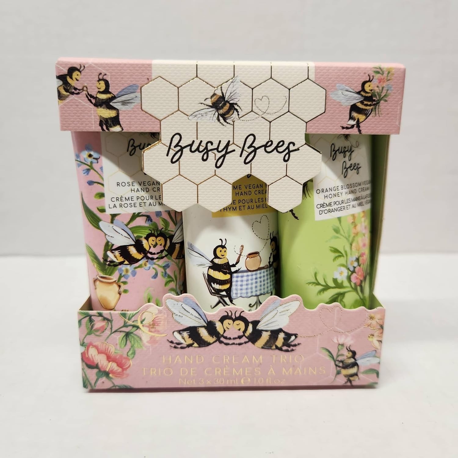 Heathcote & Ivory Busy Bees Picnic Romance Vegan Honey Hand Cream Trio Set