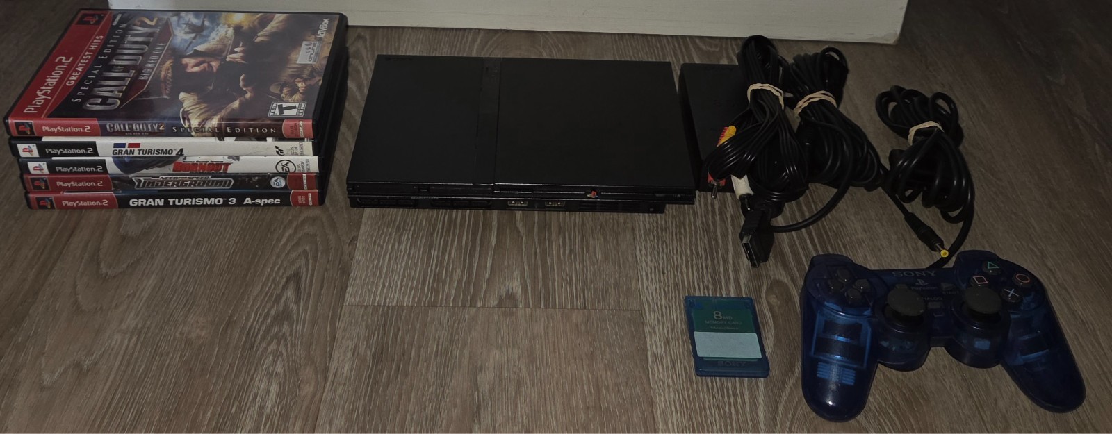 Sony PlayStation 2 PS2 Slim Bundle SCPH-75001 - Tested and Working