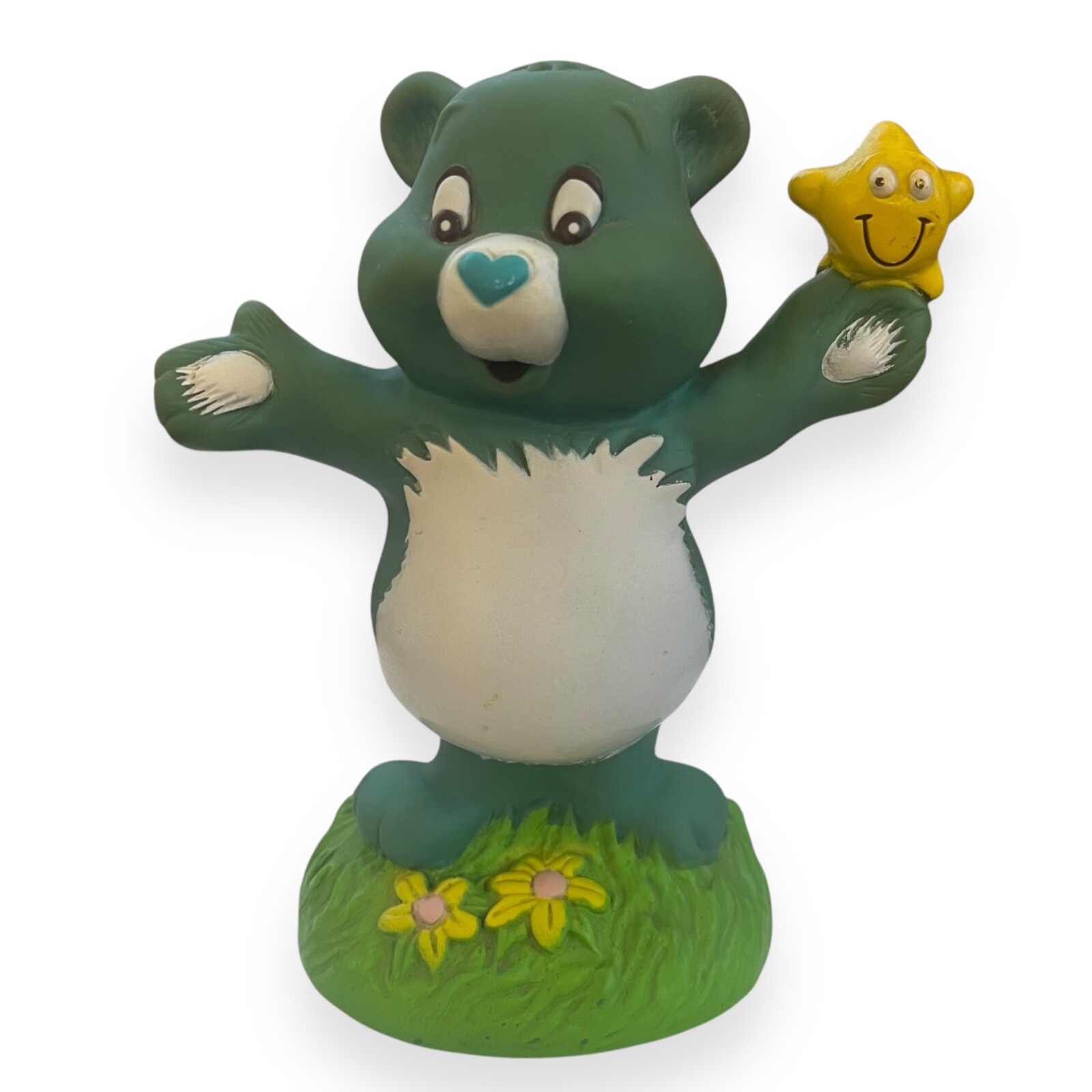 Vintage Care Bears Wish Bear Holding Star Coin Piggy Bank Plastic TCFC 1991