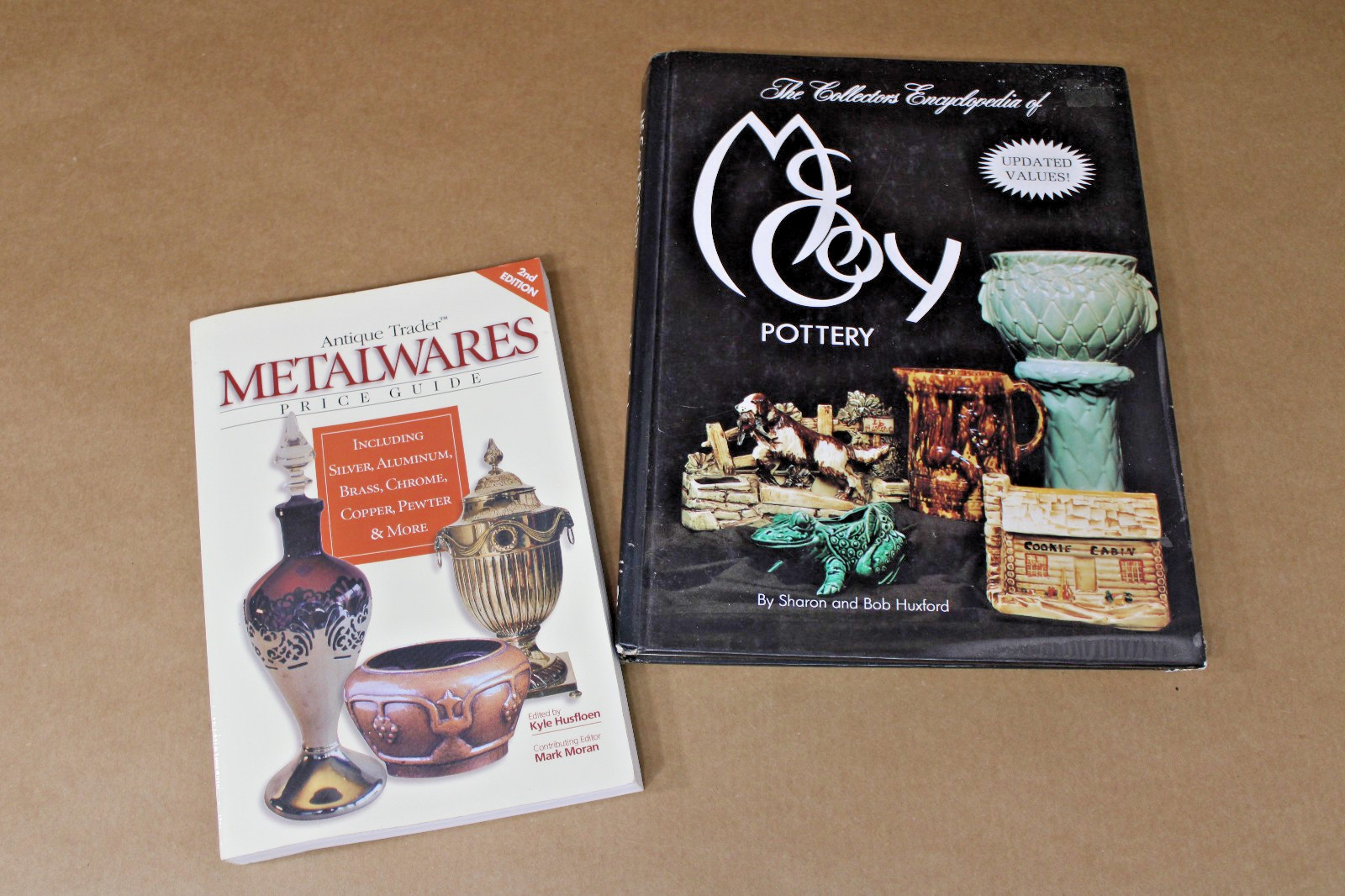 Two (2) Antiques Identification/ Pricing Guides, McCoy Pottery, Metalwares