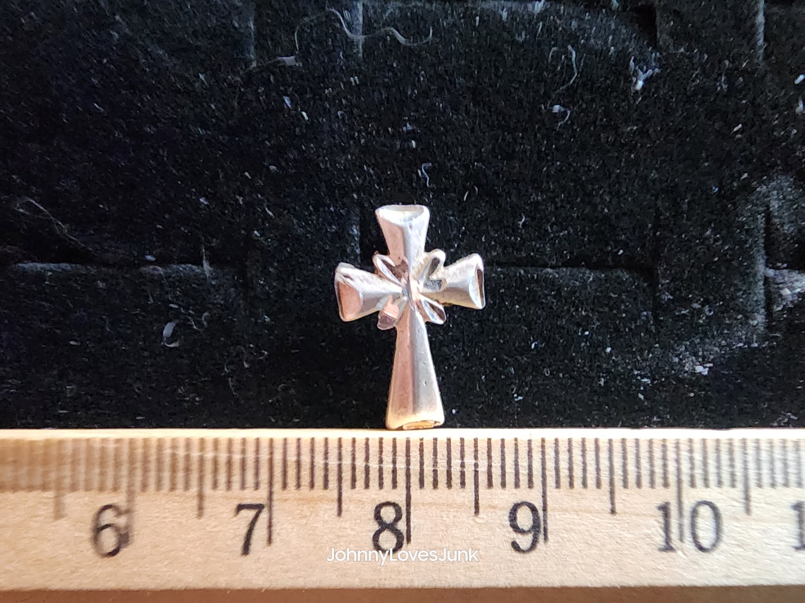 Vintage Sterling Silver Cross/Crucifix Bracelet/Necklace Charm/Pendant Tested+