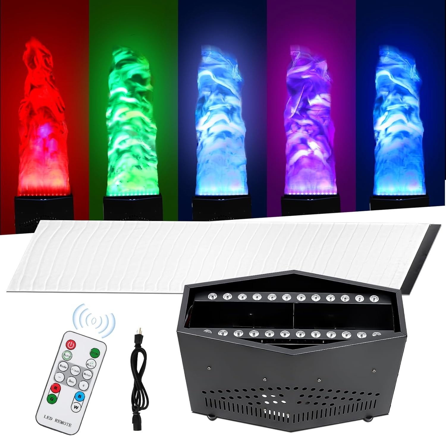 RGB Fake Fire Flame Light with 36 LED Light 6ft Artificial Simulated Flames Lamp