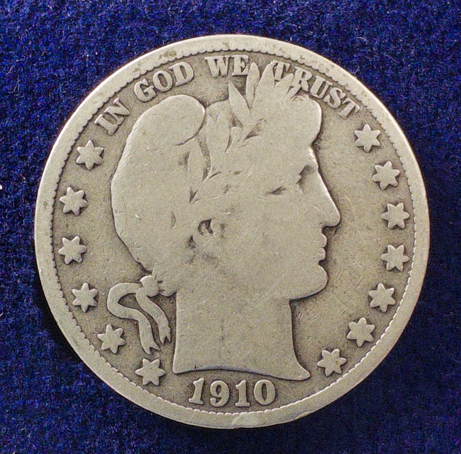 RARE Beautiful 1910-S U.S. Barber Half Dollar (SILVER) KM 116