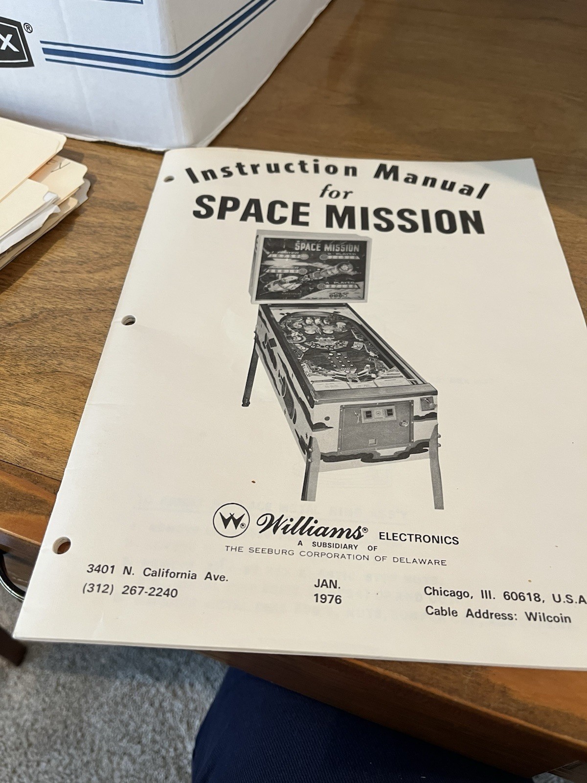 Space Mission Pinball Manual & Schematic 