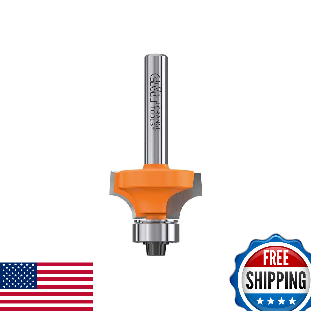 CMT 838.254.11 Roundover Bit, 1/4" Shank, 1/4" Radius, Carbide-Tipped