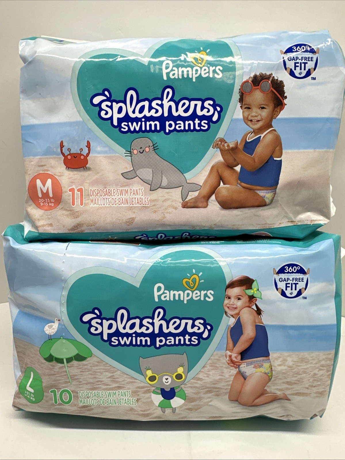 Pampers Splashers Baby Toddler Pool Disposable Swim Pants Diapers Medium & Large