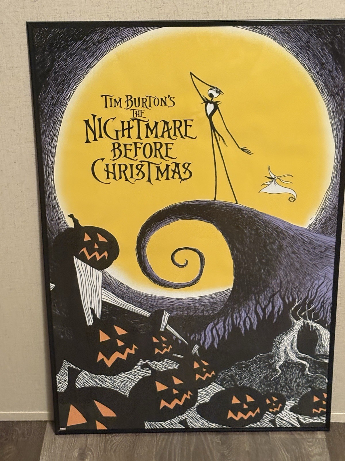 The Nightmare Before Christmas Poster – Framed – Tim Burton Classic  24x36 