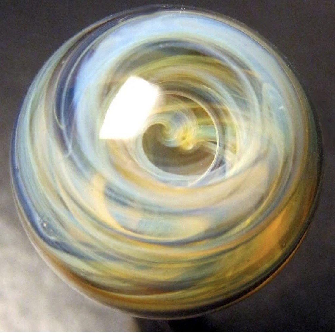 Boomwire Glass Marble - .86" handmade contemporary art lampwork decor sculpture