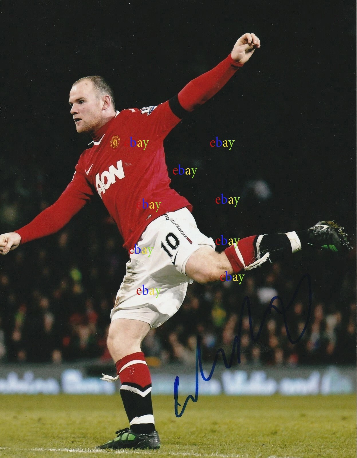 WAYNE ROONEY Manchester UNITED Signed Autographed 8x10 photo Reprint
