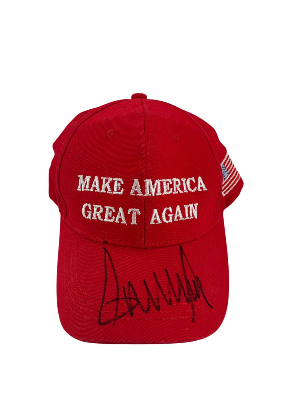 Donald Trump Signed Autographed MAGA Hat BAS COA