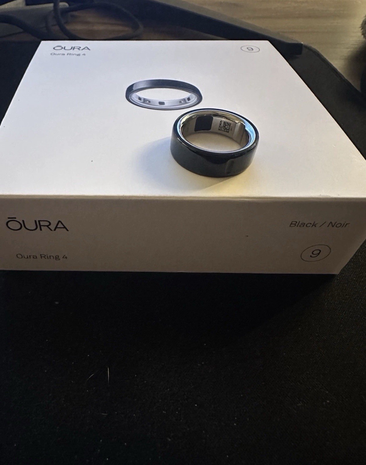 Oura Ring Gen 4 Activity Tracker Size 9, Black
