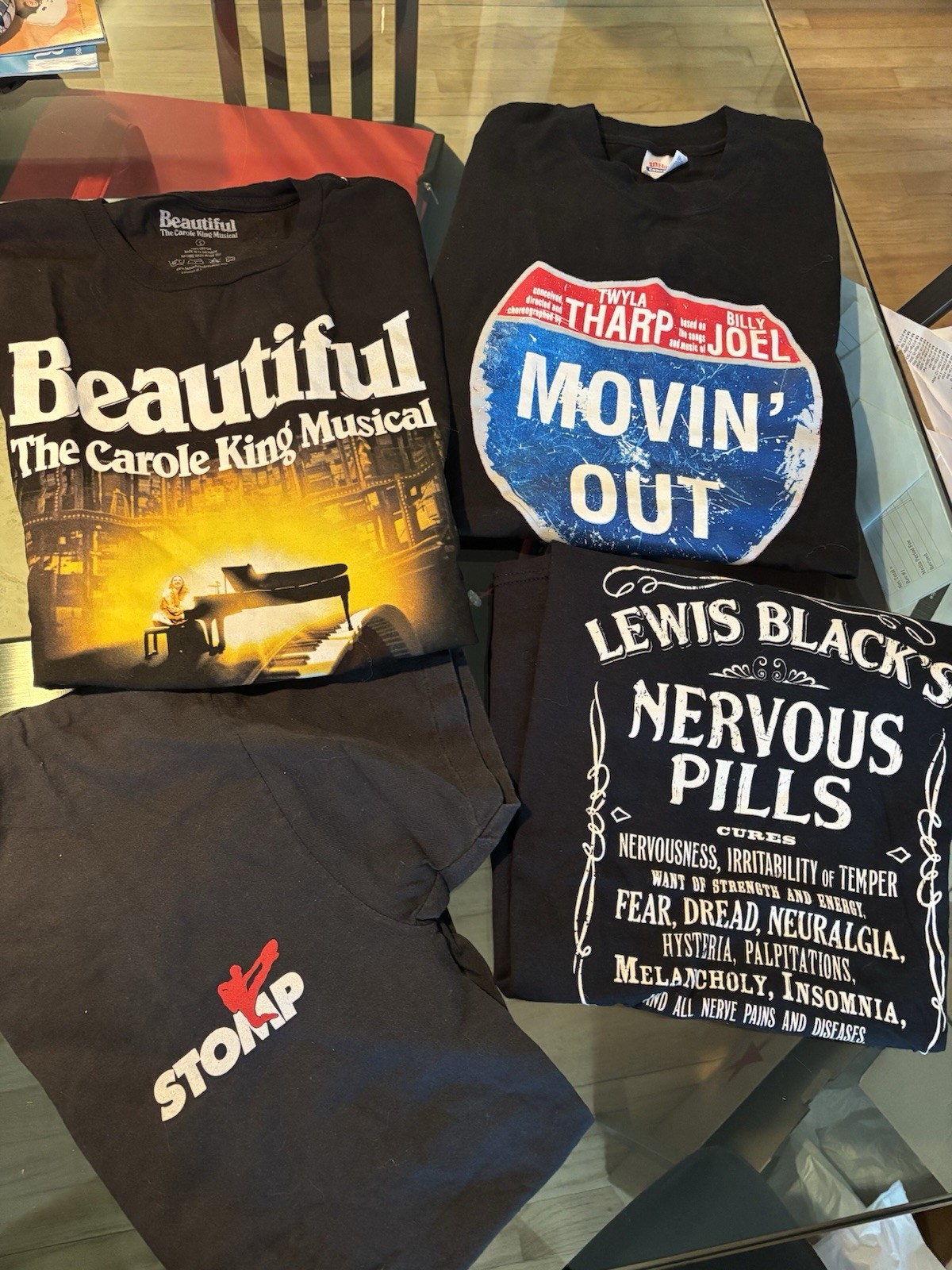 Lot of 4 Theatre Broadway T Shirts