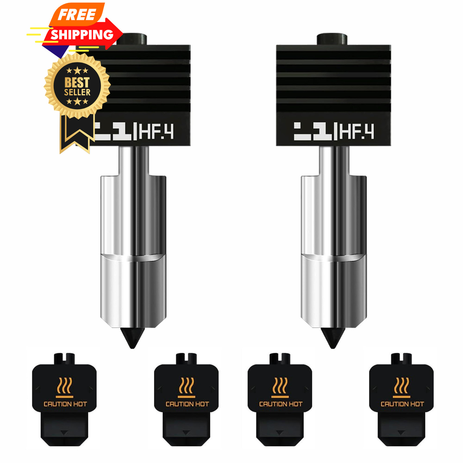 Bamboo lab 2-Pack Enhanced-Flow Hardened Steel Nozzle Set for Bambu Lab H2S... 