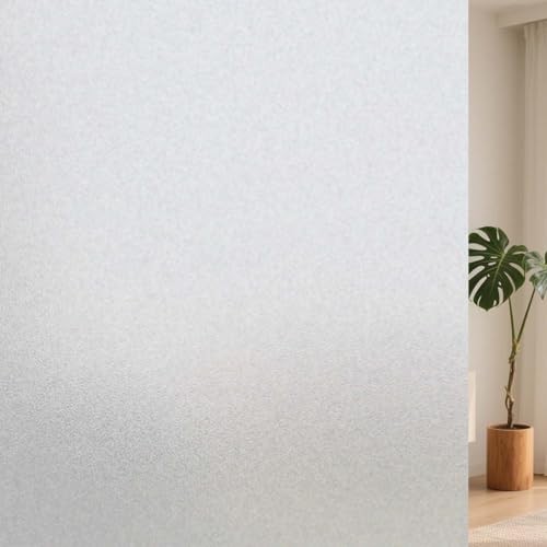  Frosted Window Film, Removable Glass Door Privacy Film, 35.4X78.7 Inch Pure