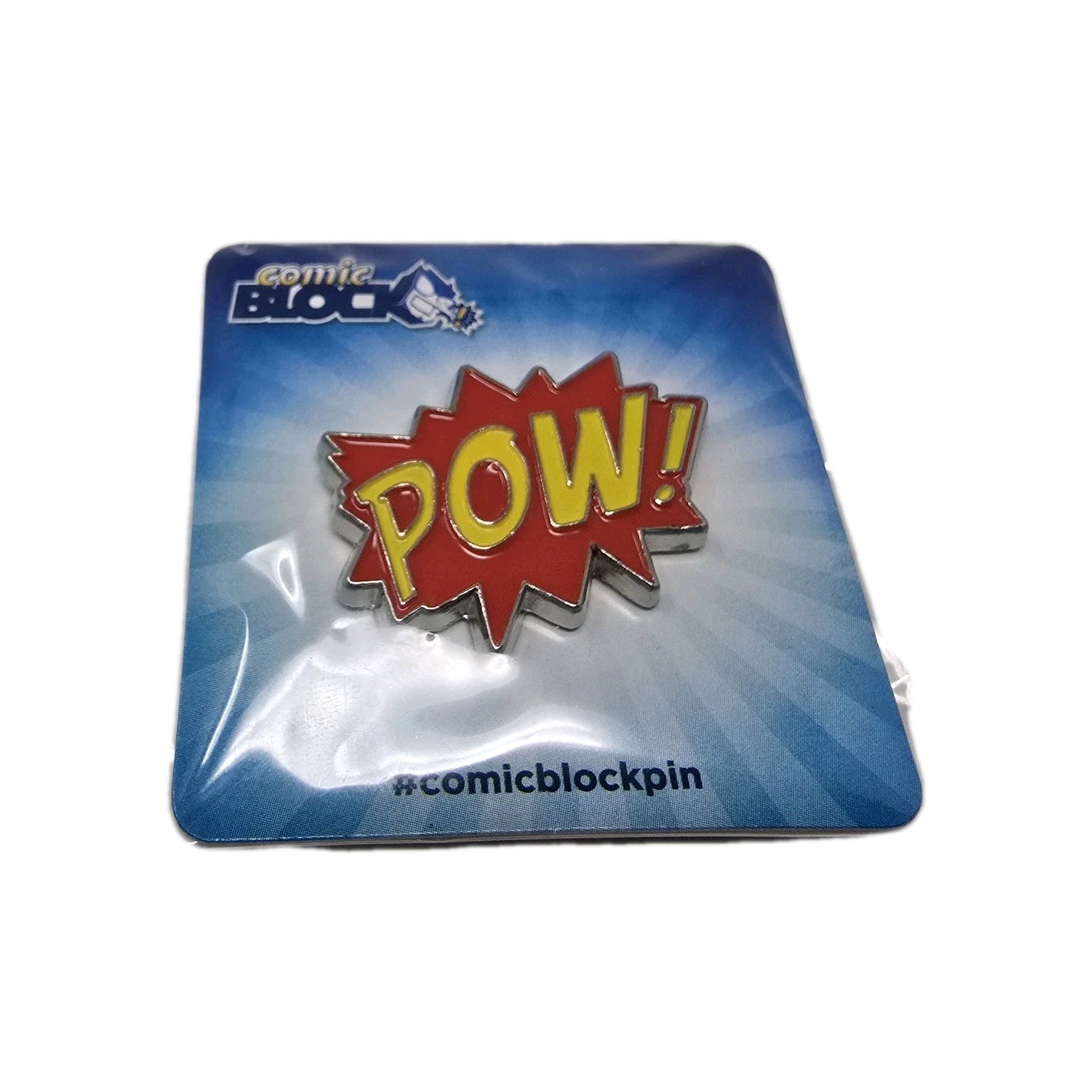POW! Comic Block Exclusive Enamel Pin Red Yellow Pennyroyal Studio New